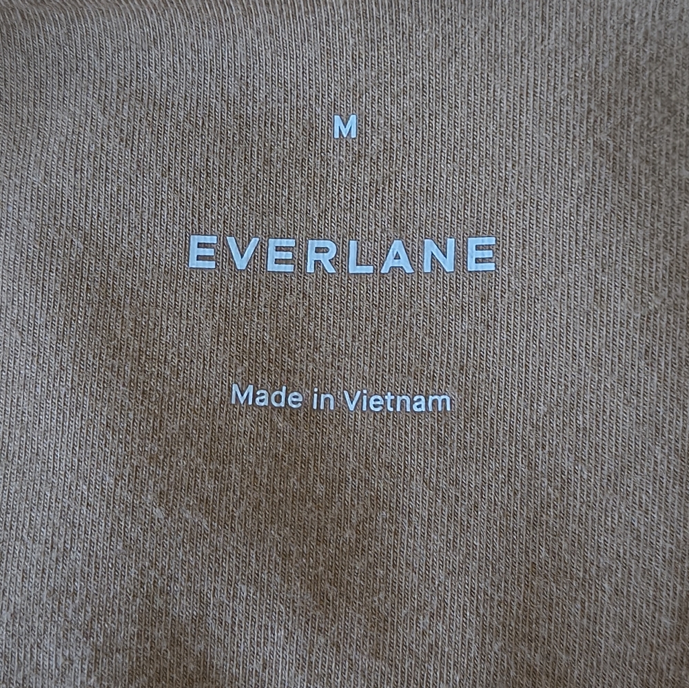 Everlane Supima Jersey Riviera Dress "Tiger Eye"Tan/Brown M Neutral Minimalist - Picture 13 of 13